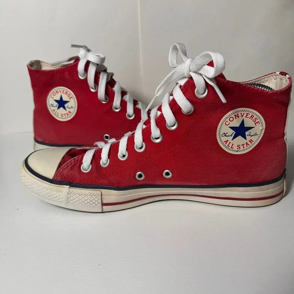 Rare Converse Chuck Taylor All Stars Red men’s high Top size 40 made in Brazil - Picture 2 of 11